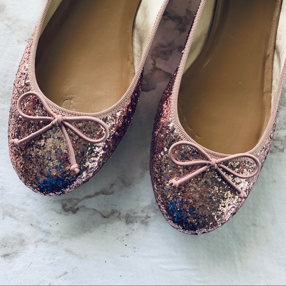 Talbots Lilac Jazzy Glitter Bow Flats - Picture 3 of 6